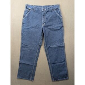 Carhartt FRB13-DNM Original Fit Flame Resistant Carpenter Jeans 37x31
